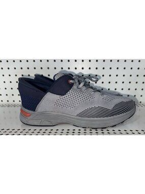 Zeba Hands-Free Mens Slip On Athletic Walking Shoes Size 9.5 WIDE Gray Blue